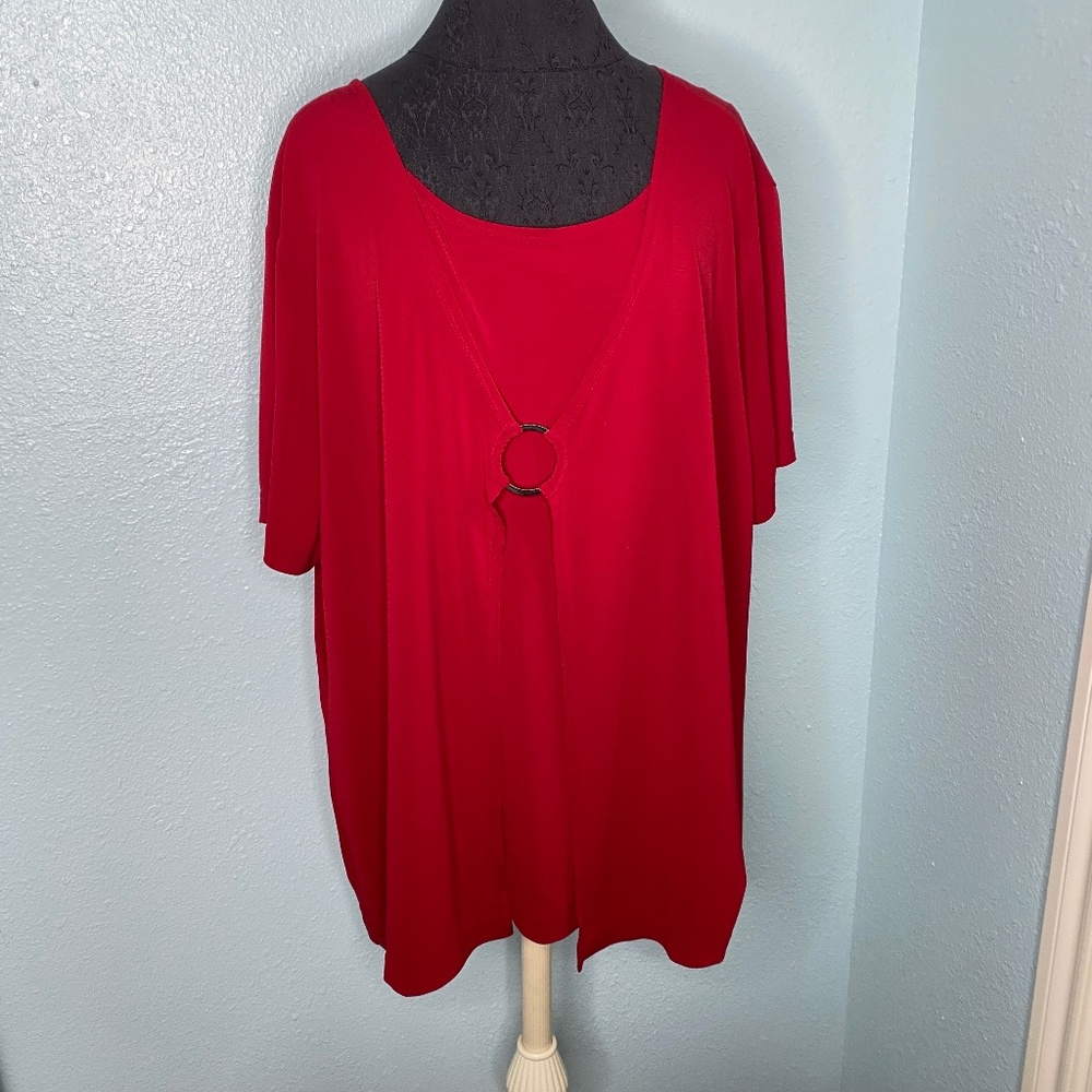 Notations Plus Size Red Blouse - image 1